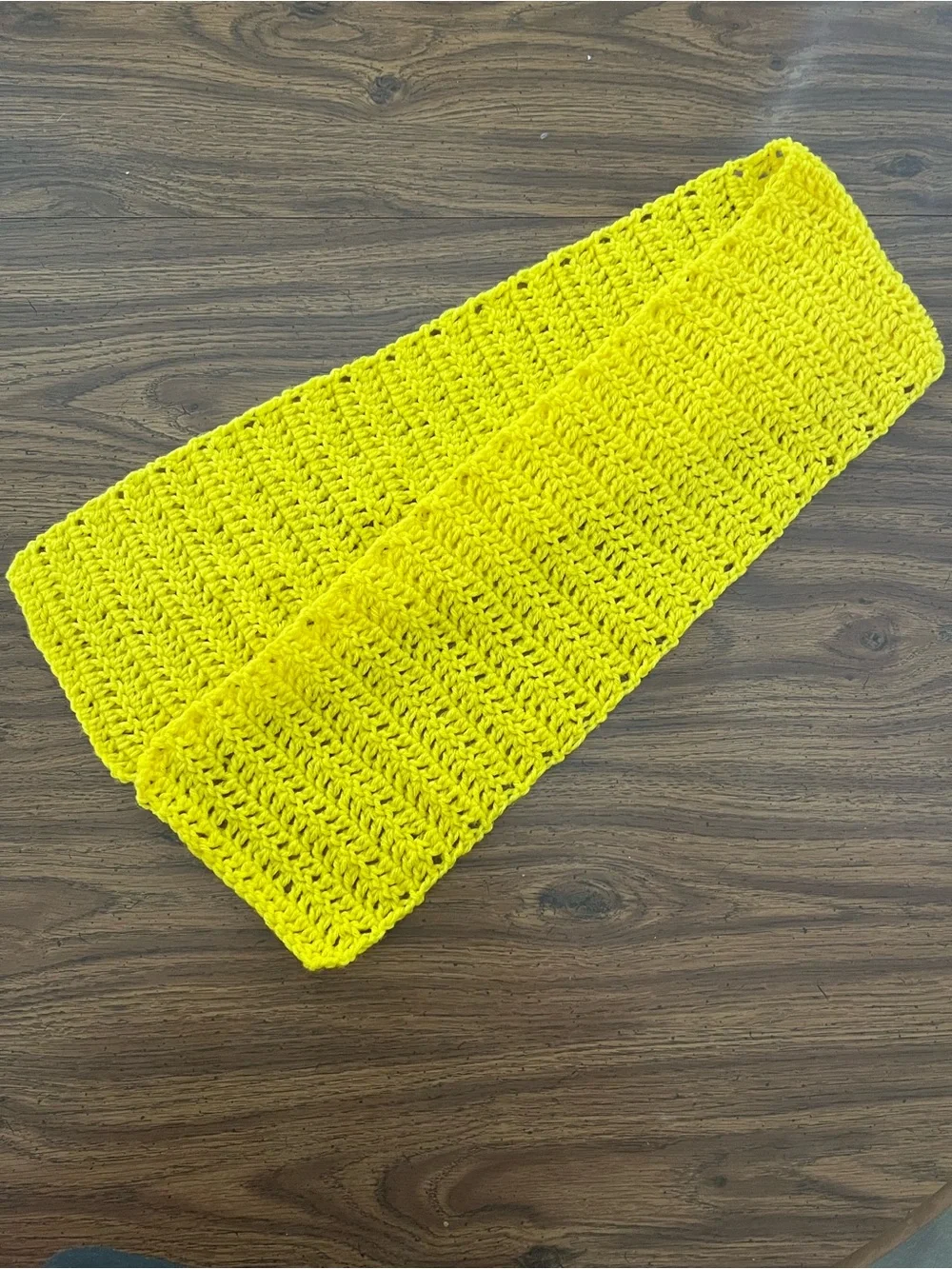 Men and Women’s Handmade Crochet Yellow Scarf